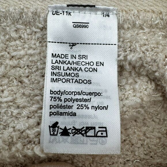 CALVIN KLEIN Women's Small Cream Beige Teddy Plush Fleece Jogger Sweatpants Cozy - Picture 5 of 9